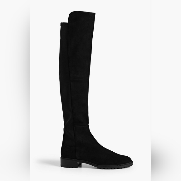 Stuart Weitzman Shoes - Stuart Weitzman Keelan Suede Tall Boot Black, Size 9